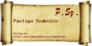 Pavliga Szabolcs névjegykártya